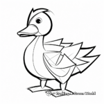 Easy Paper Duck Outline Coloring Pages for Beginners 4