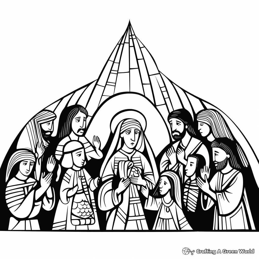 Easy Pentecost Story Coloring Pages for Kids 2