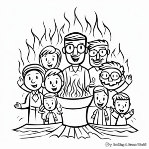 Easy Pentecost Story Coloring Pages for Kids 3