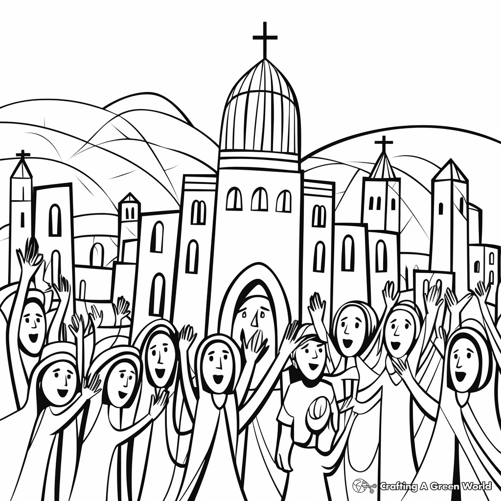 Easy Pentecost Story Coloring Pages for Kids 4