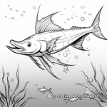 Easy-to-Color Shortbill Spearfish Coloring Pages for Kids 3