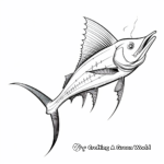 Easy-to-Color Shortbill Spearfish Coloring Pages for Kids 4