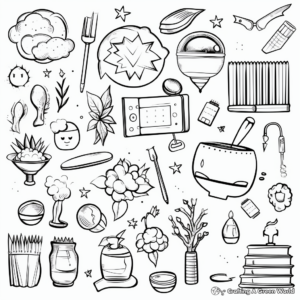 Educational School Supplies Clip Art Coloring Pages 2
