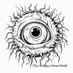 Eerie Eyeball Coloring Pages 1