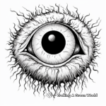 Eerie Eyeball Coloring Pages 3