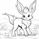 Eevee in Action- Action Scene Coloring Pages 2
