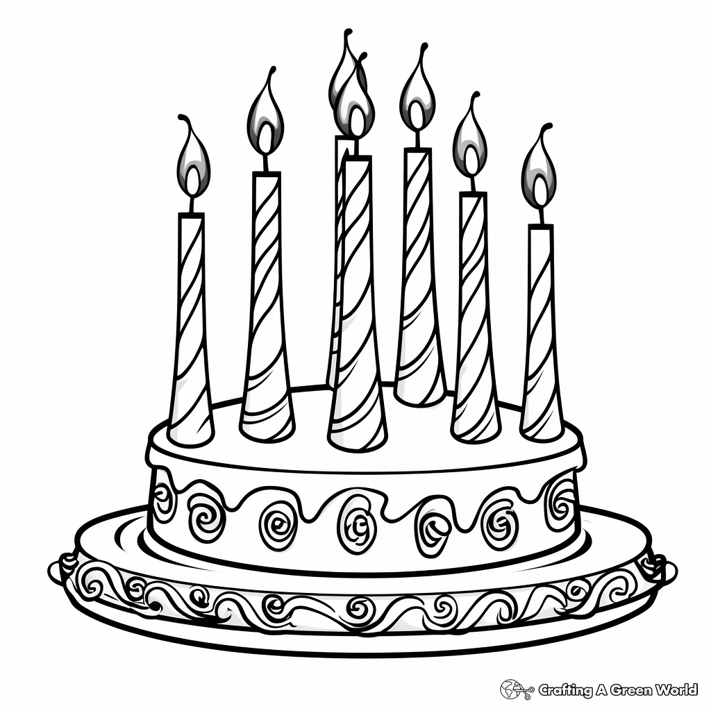 Eight Candles Menorah Coloring Pages 1