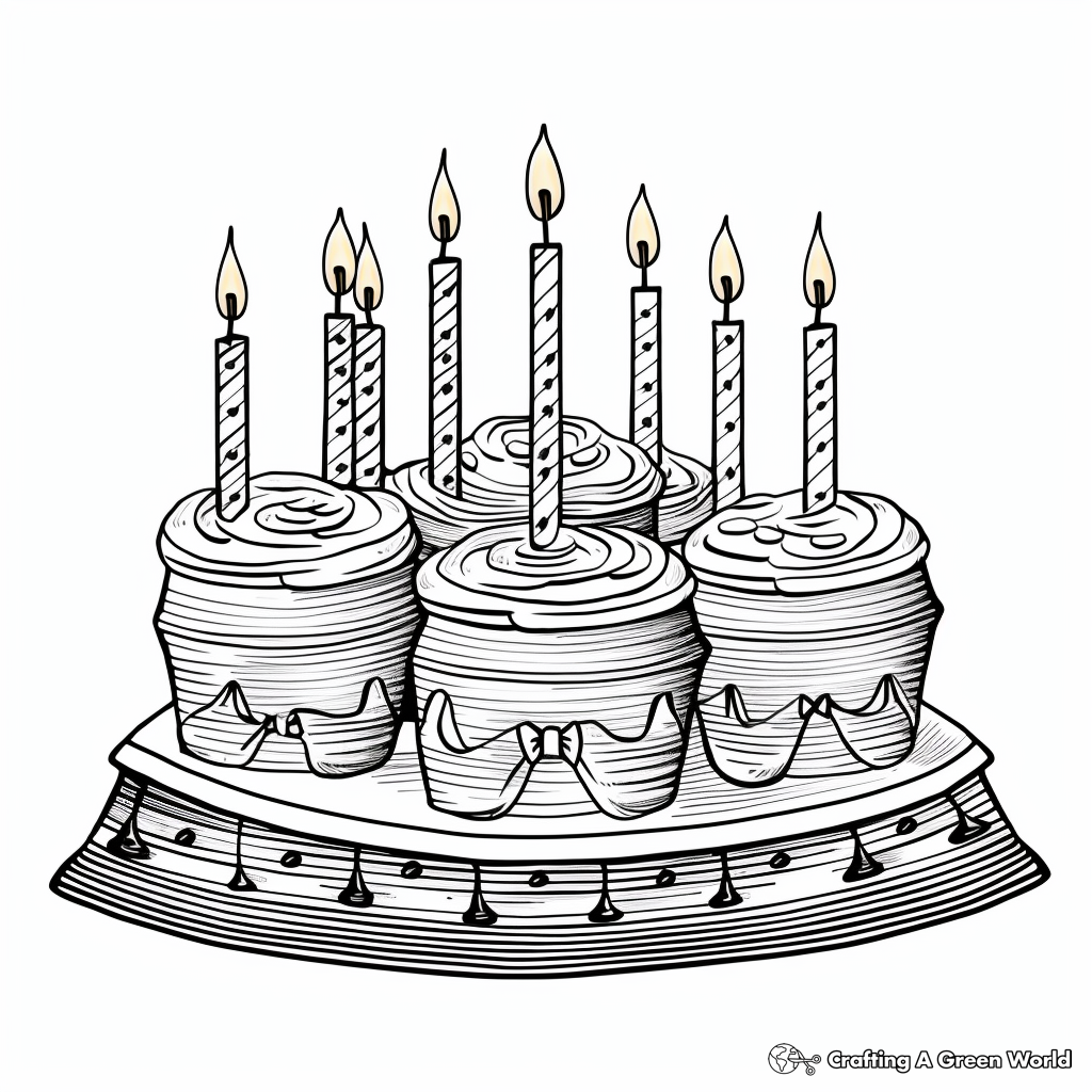 Eight Candles Menorah Coloring Pages 4
