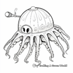 Elaborate Squid and Octopus Coloring Pages 3