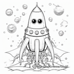 Elaborate Squid and Octopus Coloring Pages 4
