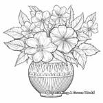 Elegant Poinsettia Vase Coloring Pages 3
