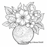 Elegant Poinsettia Vase Coloring Pages 4