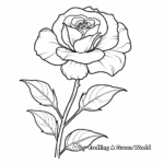 Elegant White Rose Coloring Sheets 2