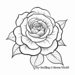 Elegant White Rose Coloring Sheets 4