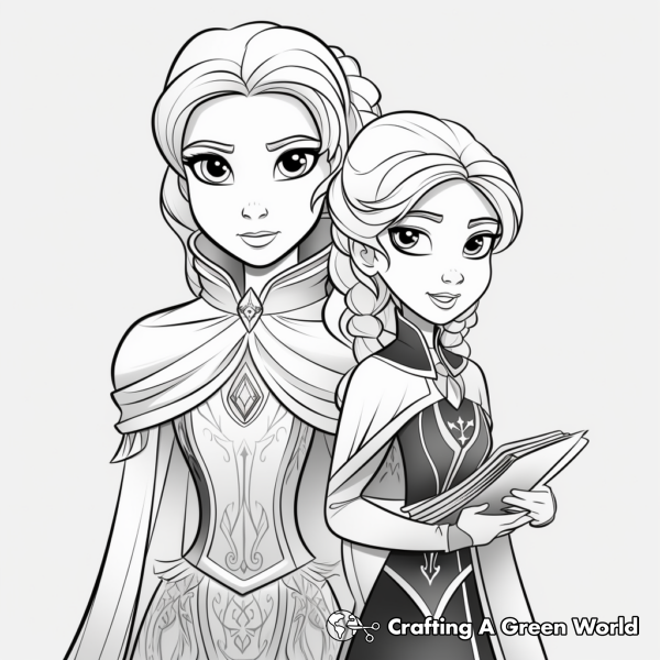 Elsa And Anna Coloring Pages - Free & Printable! Elsa And Anna Coloring Pages - Free & Printable!