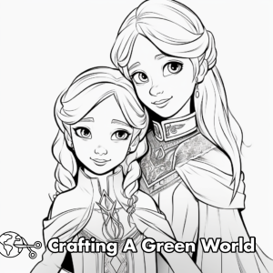 Elsa And Anna Coloring Pages - Free & Printable!