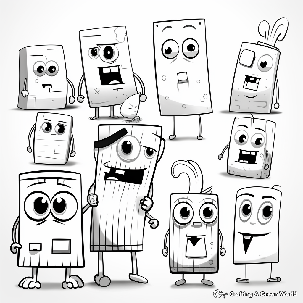 Emotional Numberblock Character Connections Coloring Pages 2