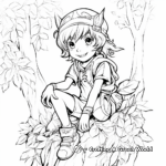 Enchanted Forest Elf Coloring Pages 1