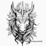 Enchanted Ice Unicorn Head Coloring Pages 1