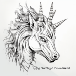 Enchanted Ice Unicorn Head Coloring Pages 2