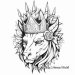 Enchanted Ice Unicorn Head Coloring Pages 3