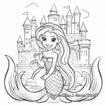 Enchanting Mermaid Palace Coloring Pages 1