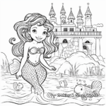 Enchanting Mermaid Palace Coloring Pages 2