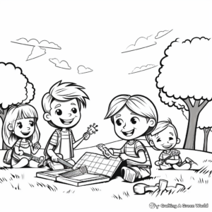 End of School Year Picnic Coloring Pages 1