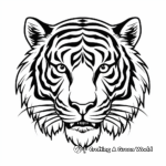 Endangered Malayan Tiger Face Coloring Pages 1