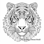 Endangered Malayan Tiger Face Coloring Pages 4