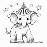 Endearing Circus Elephant Coloring Pages 2