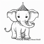 Endearing Circus Elephant Coloring Pages 3
