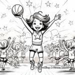 Energetic Cheerleader Homecoming Coloring Pages 1