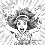 Energetic Cheerleader Homecoming Coloring Pages 2