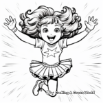 Energetic Cheerleader Homecoming Coloring Pages 4