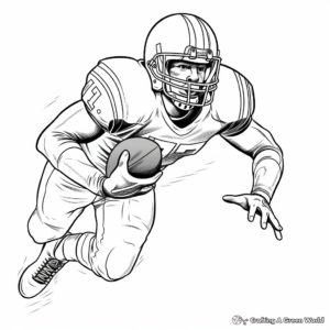 Engaging Quarterback Throwing Football Coloring Pages 3