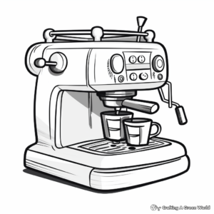 Espresso Machine Coloring Sheets 1
