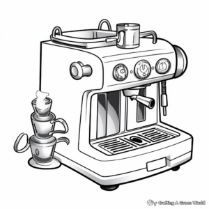 Espresso Machine Coloring Sheets 2