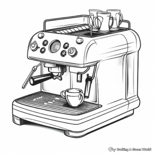 Espresso Machine Coloring Sheets 4