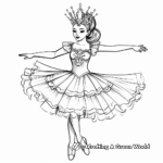 Ethereal Fairy-Tale Unicorn Ballerina Coloring Pages 4