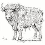 Euro Bison: Detailed Coloring Pages 1