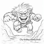 Exciting Adventure Troll Coloring Pages 4