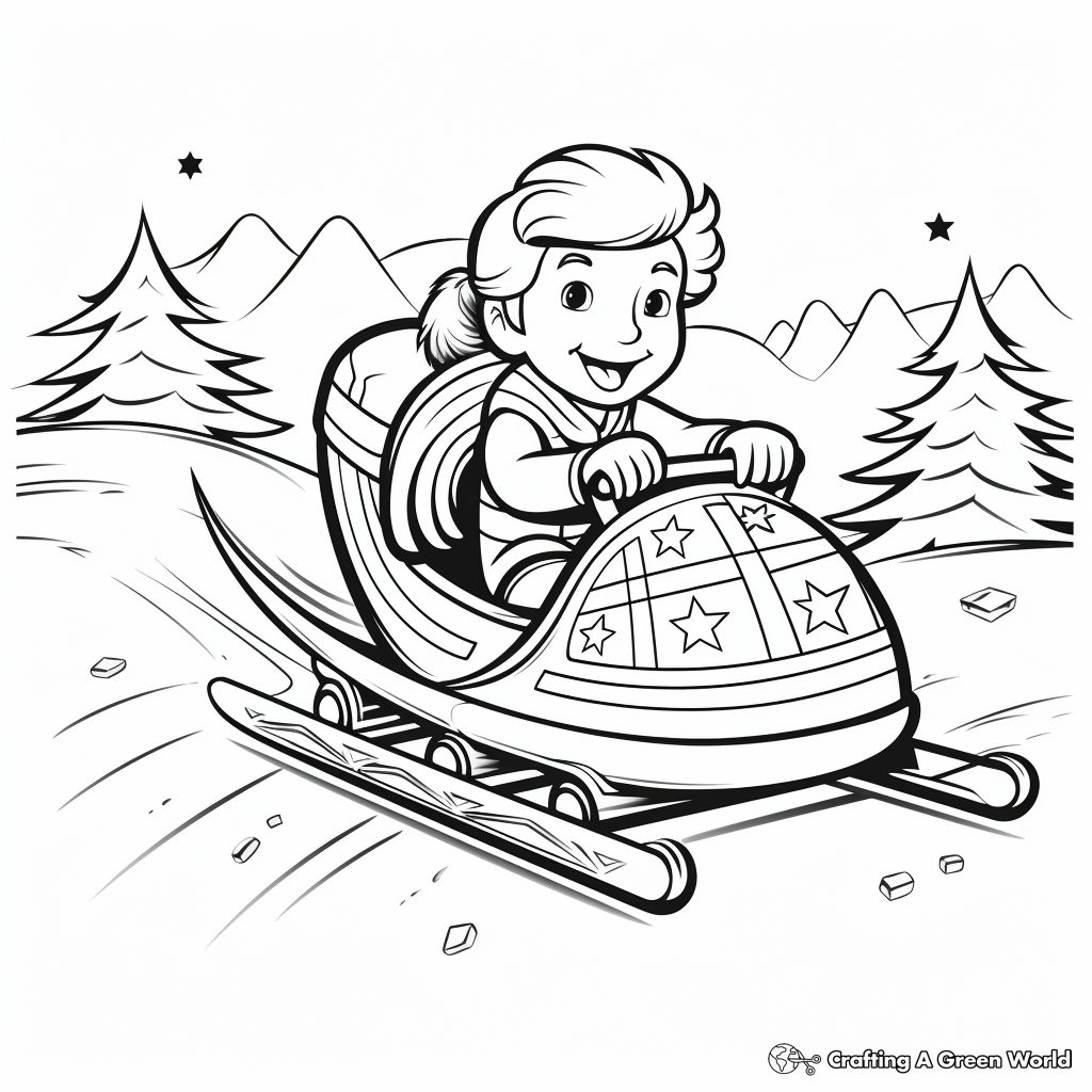 Exciting Christmas Sleigh Coloring Pages 1