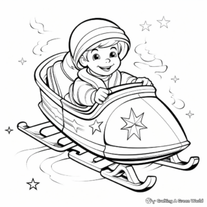 Exciting Christmas Sleigh Coloring Pages 2