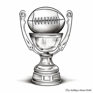 Exciting Football Championship Trophy Coloring Pages 2