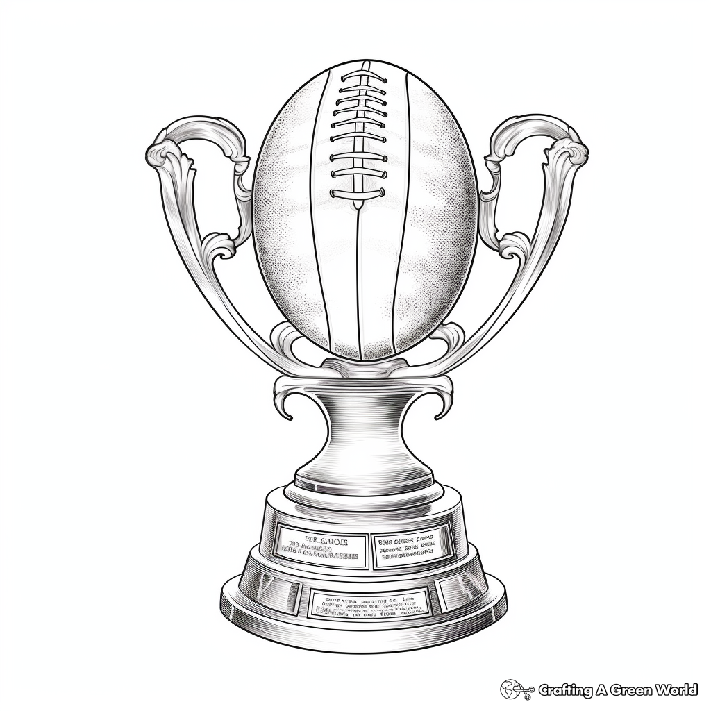Exciting Football Championship Trophy Coloring Pages 3