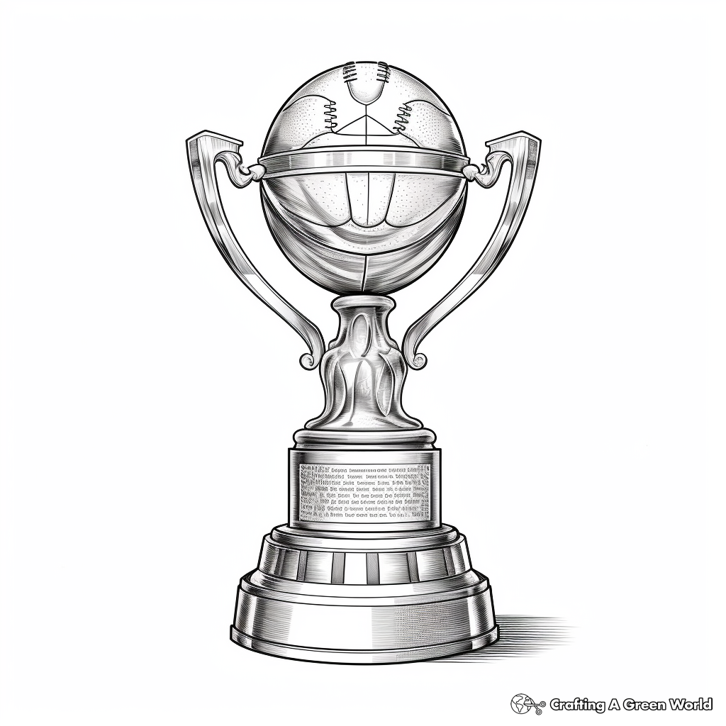 Exciting Football Championship Trophy Coloring Pages 4