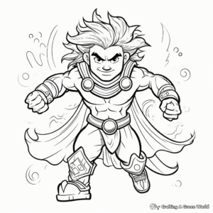 Exciting Hero vs Monster Greek Mythology Coloring Pages 2