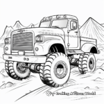 Exciting Monster Flatbed Truck Coloring Pages 1