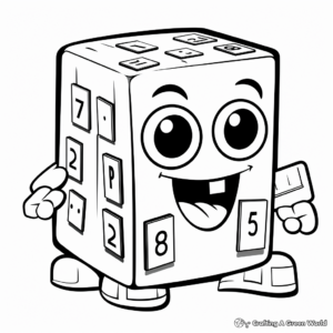 Exciting Numberblock Three Coloring Pages 1